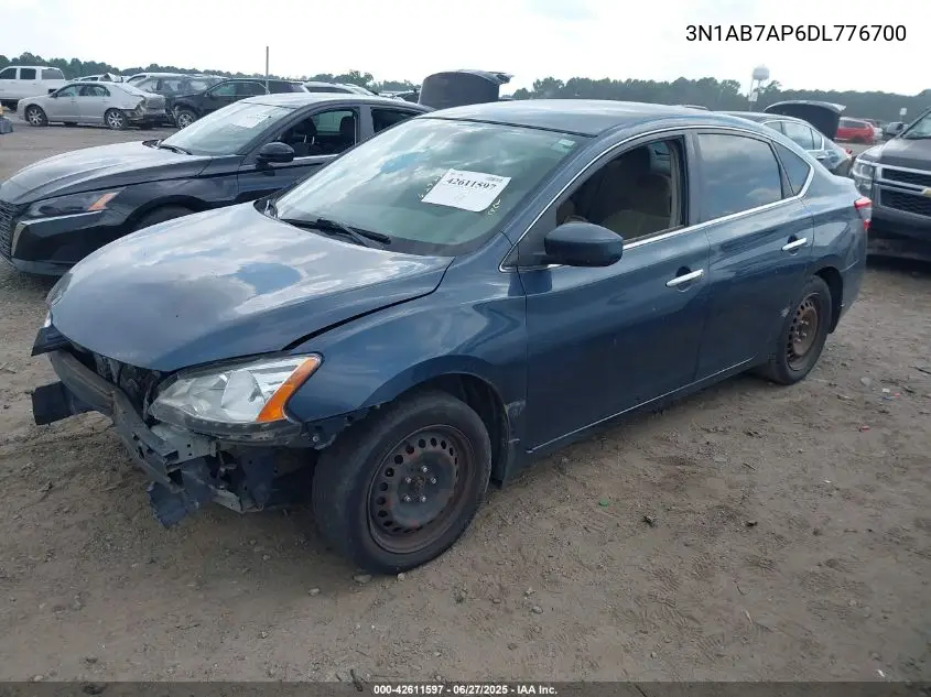 2013 Nissan Sentra S VIN: 3N1AB7AP6DL776700 Lot: 42611597