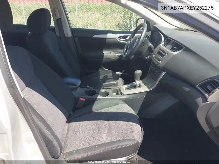 2014 Nissan Sentra Sv VIN: 3N1AB7APXEY252275 Lot: 42256699