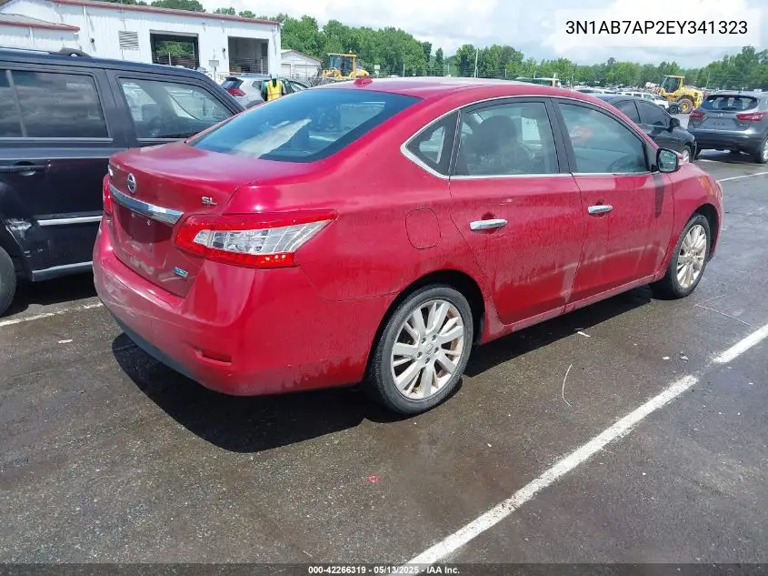 2014 Nissan Sentra Sl VIN: 3N1AB7AP2EY341323 Lot: 42266319