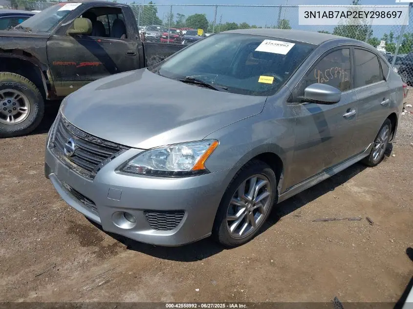 2014 Nissan Sentra S/Sv/Sr/Sl VIN: 3N1AB7AP2EY298697 Lot: 42558992