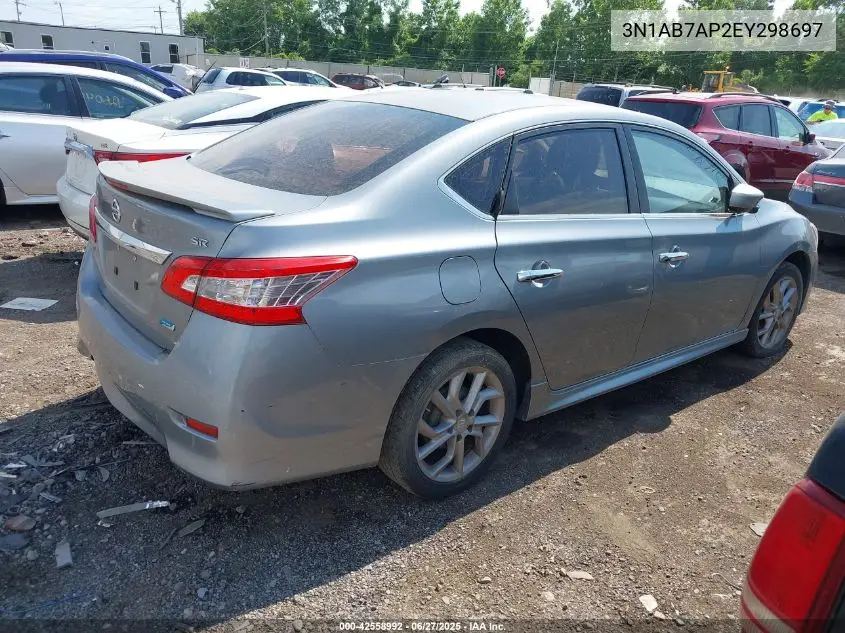 2014 Nissan Sentra S/Sv/Sr/Sl VIN: 3N1AB7AP2EY298697 Lot: 42558992