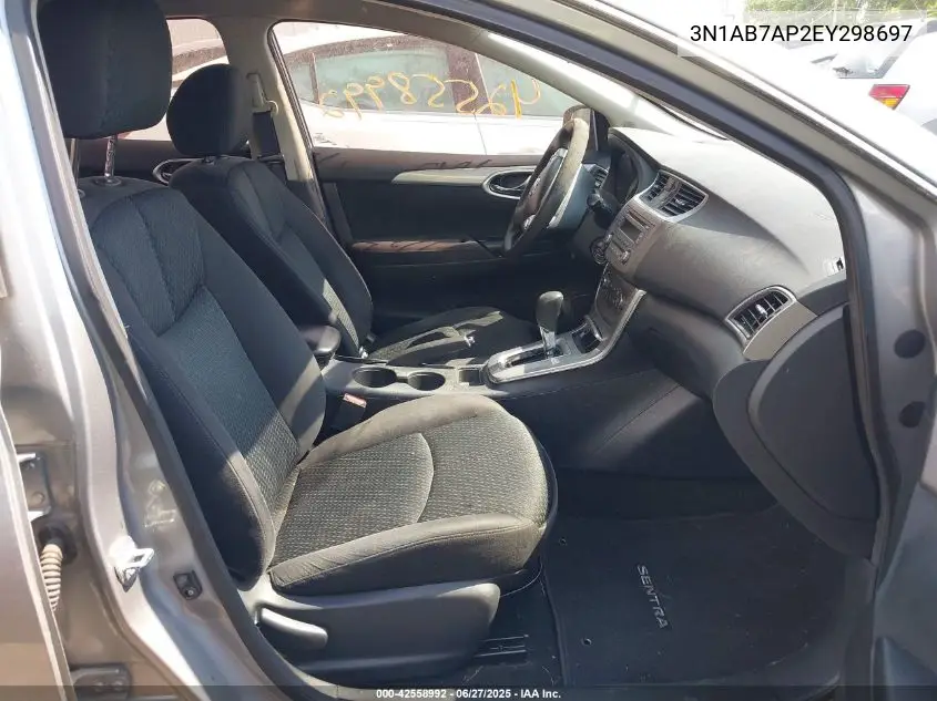 2014 Nissan Sentra S/Sv/Sr/Sl VIN: 3N1AB7AP2EY298697 Lot: 42558992