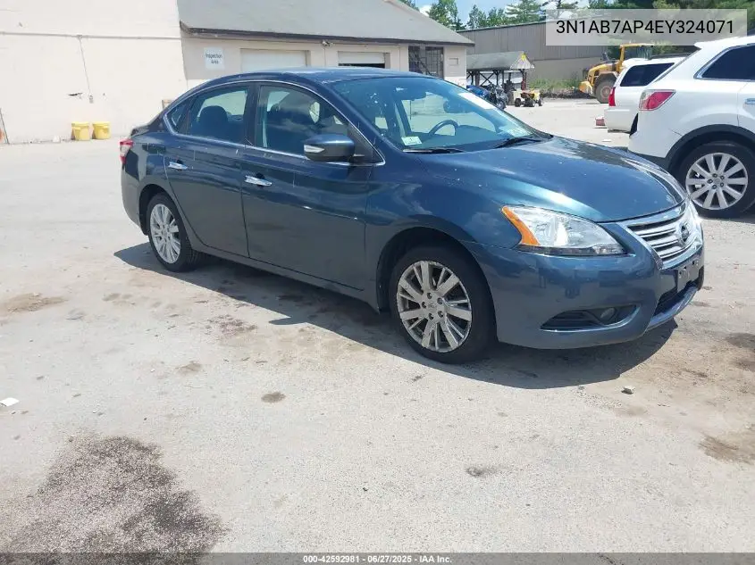 2014 Nissan Sentra Sl VIN: 3N1AB7AP4EY324071 Lot: 42592981
