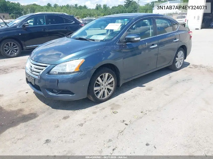 2014 Nissan Sentra Sl VIN: 3N1AB7AP4EY324071 Lot: 42592981