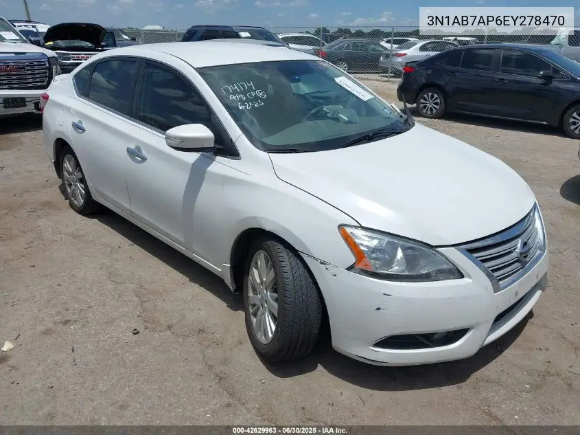 3N1AB7AP6EY278470 2014 Nissan Sentra Sl