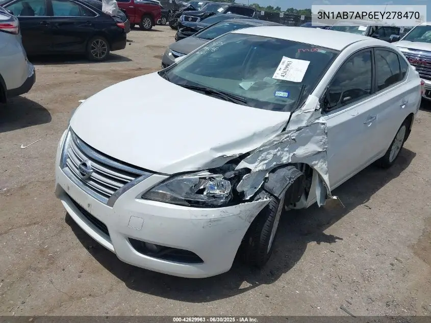 3N1AB7AP6EY278470 2014 Nissan Sentra Sl