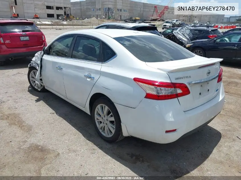 3N1AB7AP6EY278470 2014 Nissan Sentra Sl
