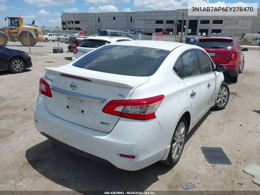 3N1AB7AP6EY278470 2014 Nissan Sentra Sl