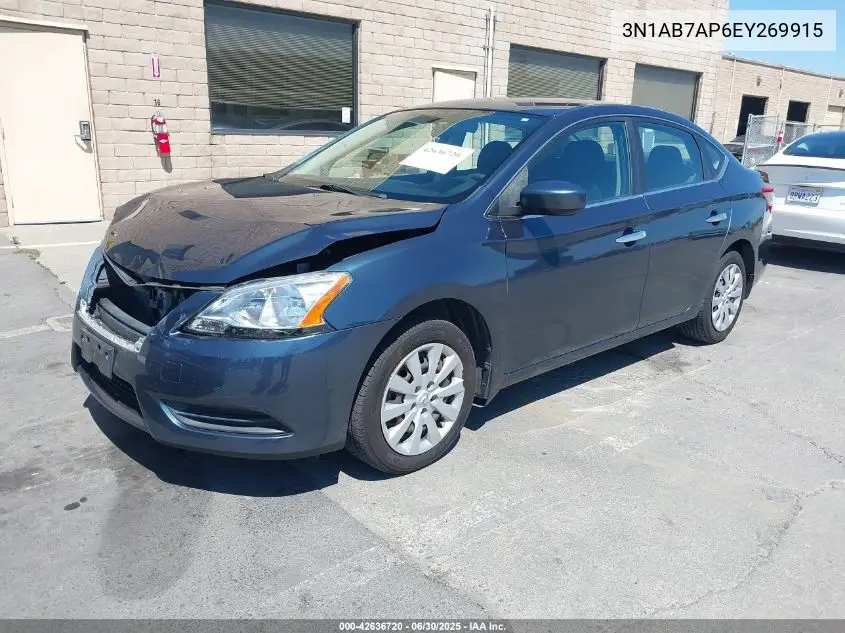 3N1AB7AP6EY269915 2014 Nissan Sentra S