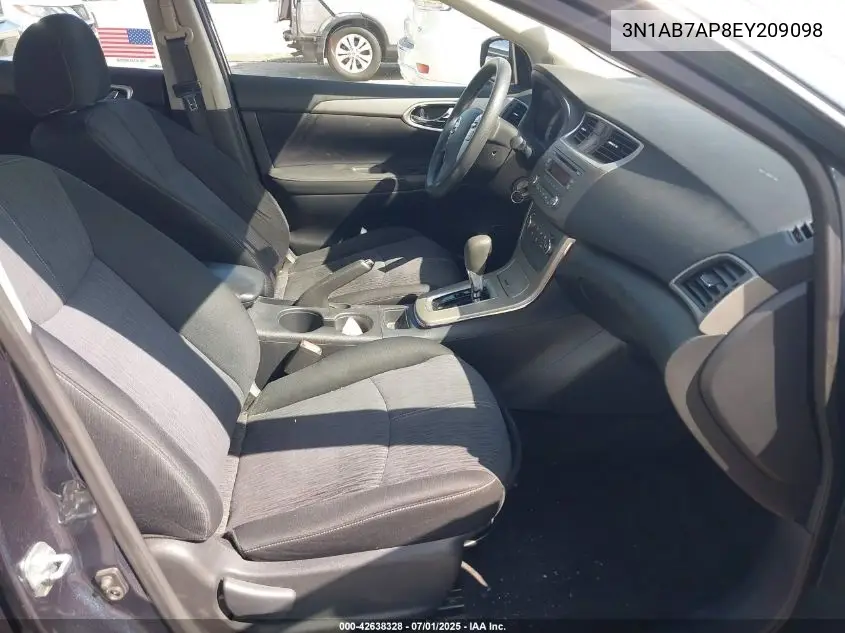2014 Nissan Sentra Sv VIN: 3N1AB7AP8EY209098 Lot: 42638328
