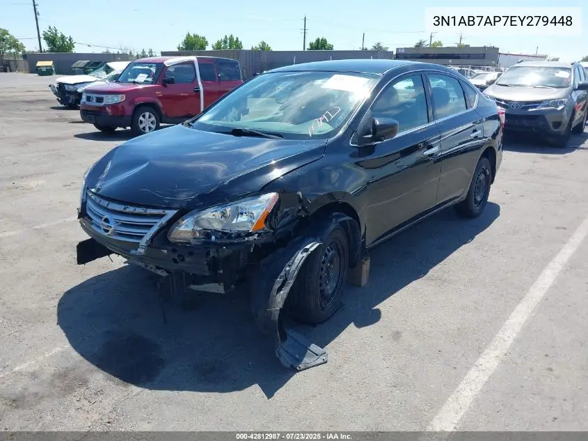 2014 Nissan Sentra Sv VIN: 3N1AB7AP7EY279448 Lot: 42812987