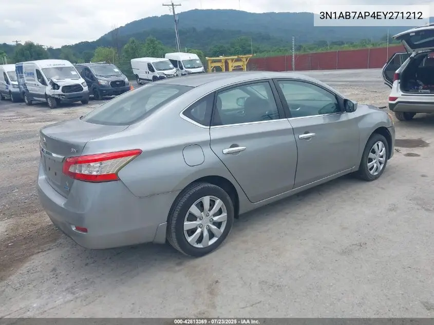 2014 Nissan Sentra Fe+ S/Fe+ Sv/S/Sl/Sr/Sv VIN: 3N1AB7AP4EY271212 Lot: 42813369
