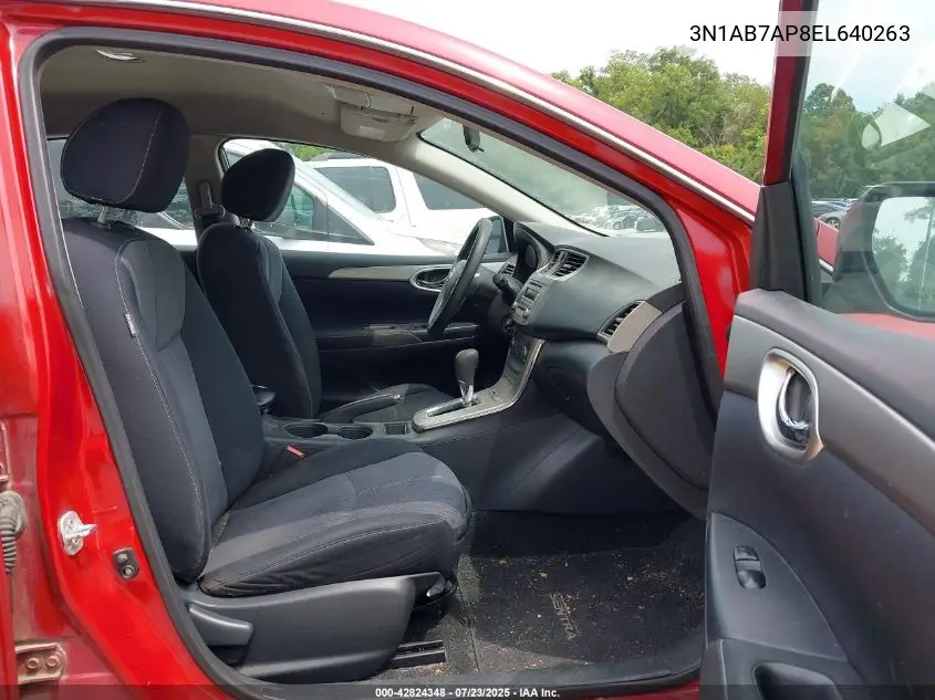 2014 Nissan Sentra Fe+ S/Fe+ Sv/S/Sl/Sr/Sv VIN: 3N1AB7AP8EL640263 Lot: 42824348