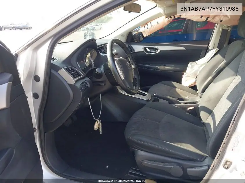 2015 Nissan Sentra Sv VIN: 3N1AB7AP7FY310988 Lot: 42575167