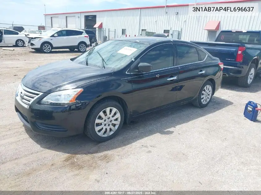 2015 Nissan Sentra Sv VIN: 3N1AB7AP4FL696637 Lot: 42611817