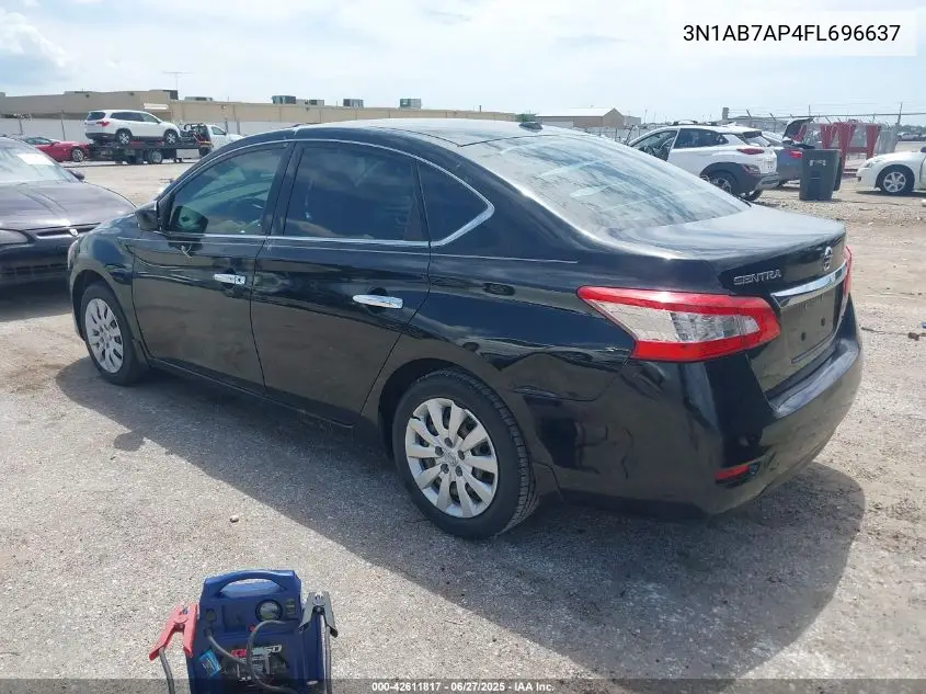 2015 Nissan Sentra Sv VIN: 3N1AB7AP4FL696637 Lot: 42611817