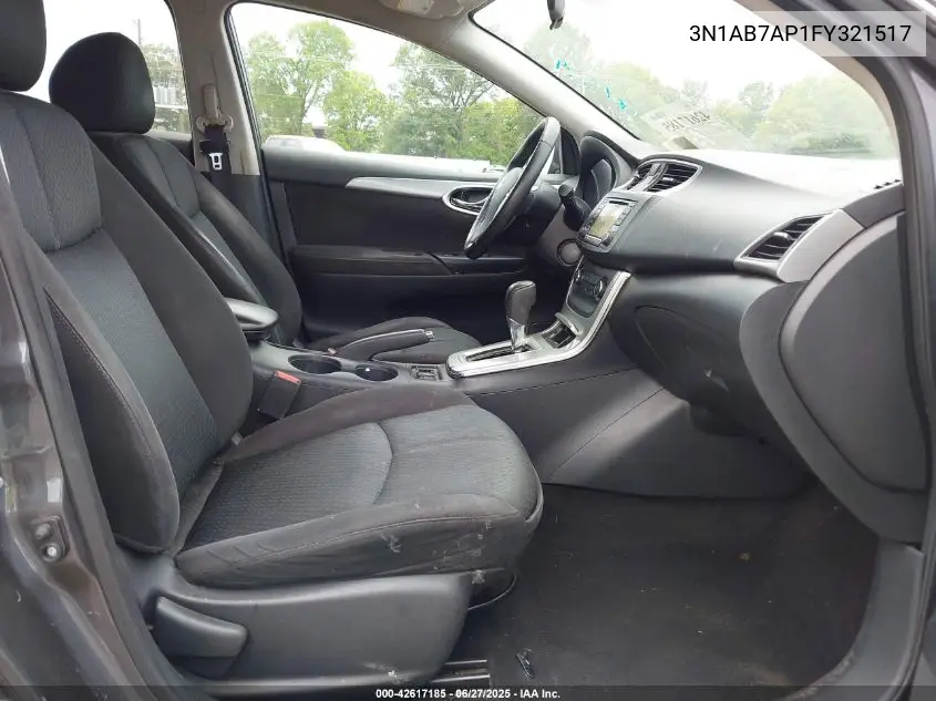 2015 Nissan Sentra Sr VIN: 3N1AB7AP1FY321517 Lot: 42617185