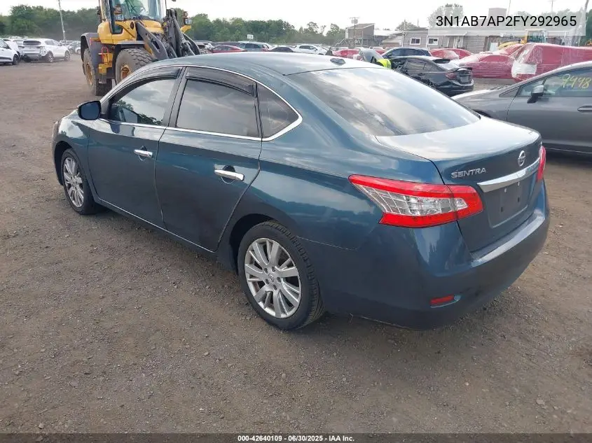 2015 Nissan Sentra Sl VIN: 3N1AB7AP2FY292965 Lot: 42640109