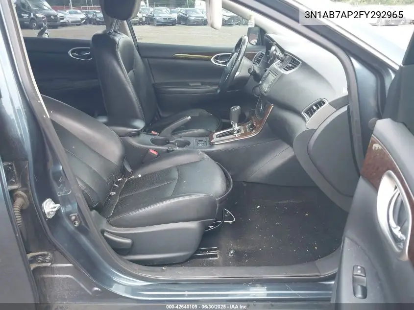 2015 Nissan Sentra Sl VIN: 3N1AB7AP2FY292965 Lot: 42640109