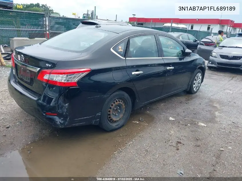 2015 Nissan Sentra Sv VIN: 3N1AB7AP1FL689189 Lot: 42648616