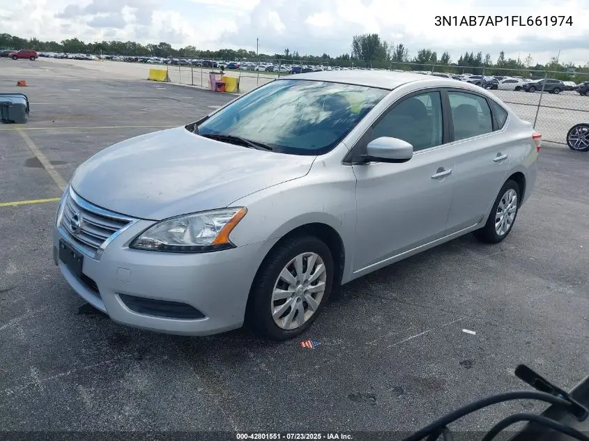2015 Nissan Sentra Fe+ S/S/Sl/Sr/Sv VIN: 3N1AB7AP1FL661974 Lot: 42801551