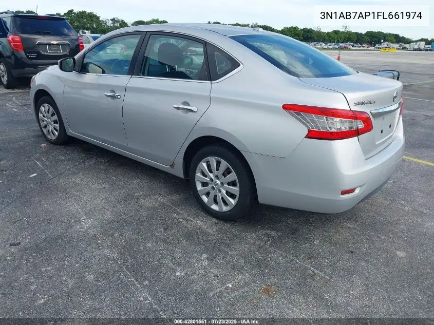 2015 Nissan Sentra Fe+ S/S/Sl/Sr/Sv VIN: 3N1AB7AP1FL661974 Lot: 42801551