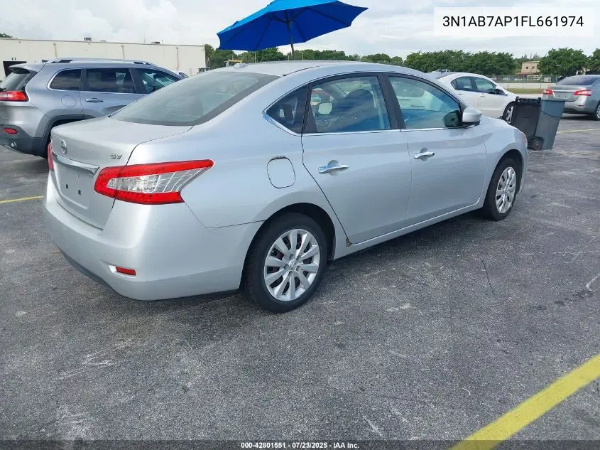 2015 Nissan Sentra Fe+ S/S/Sl/Sr/Sv VIN: 3N1AB7AP1FL661974 Lot: 42801551
