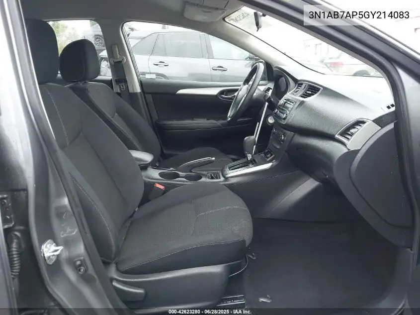2016 Nissan Sentra S VIN: 3N1AB7AP5GY214083 Lot: 42623280