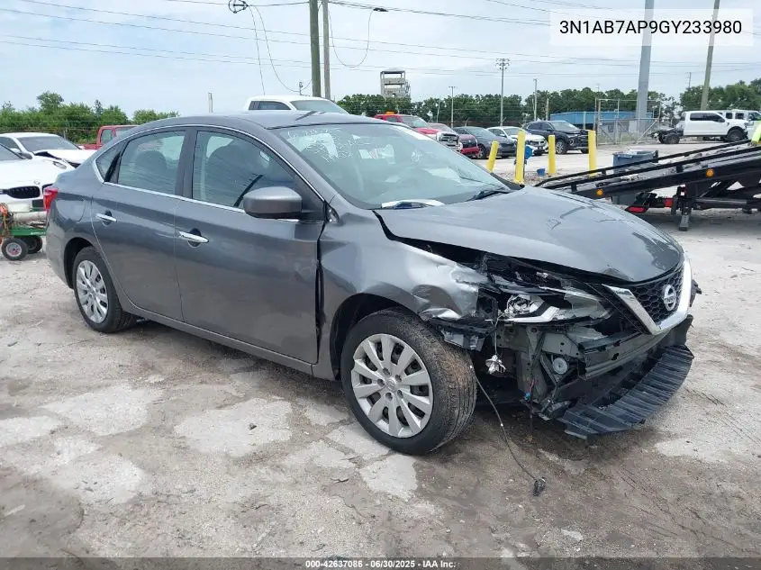 3N1AB7AP9GY233980 2016 Nissan Sentra Sv
