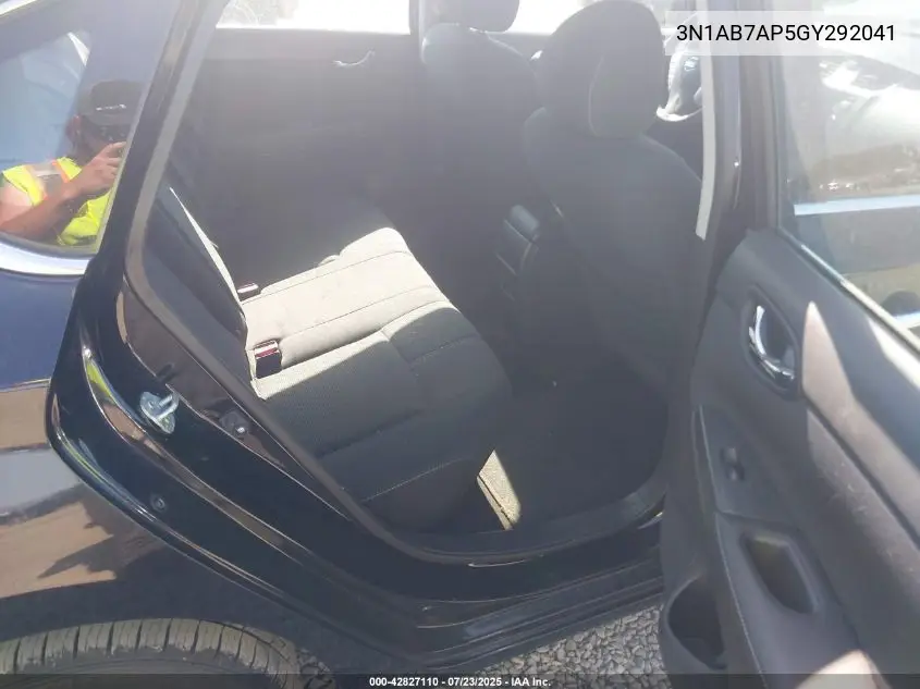 2016 Nissan Sentra Fe+ S/S/Sl/Sr/Sv VIN: 3N1AB7AP5GY292041 Lot: 42827110