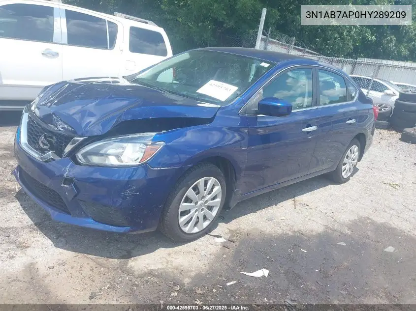 2017 Nissan Sentra S VIN: 3N1AB7AP0HY289209 Lot: 42595703