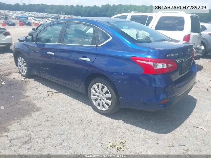 2017 Nissan Sentra S VIN: 3N1AB7AP0HY289209 Lot: 42595703