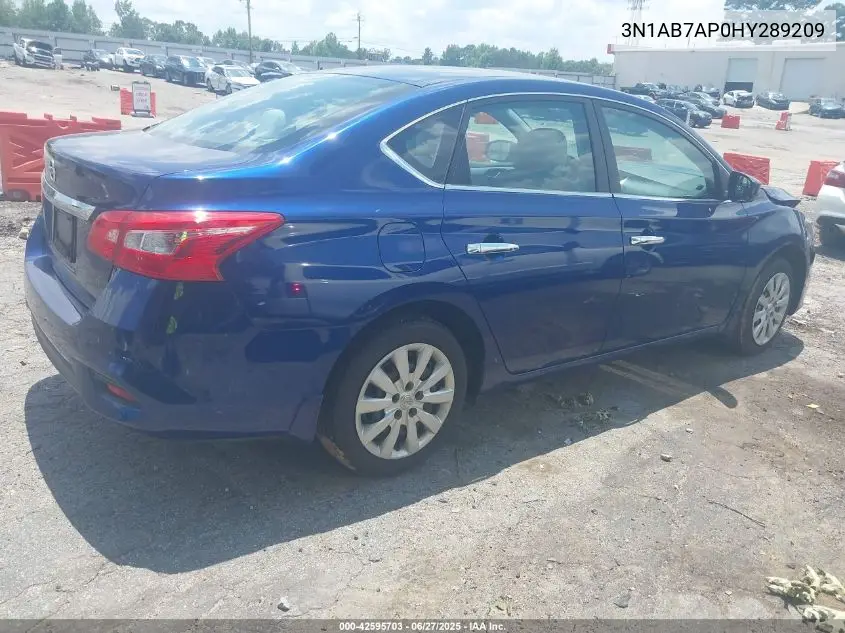 2017 Nissan Sentra S VIN: 3N1AB7AP0HY289209 Lot: 42595703