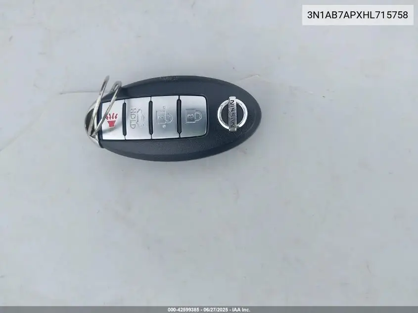 2017 Nissan Sentra Sv VIN: 3N1AB7APXHL715758 Lot: 42599385