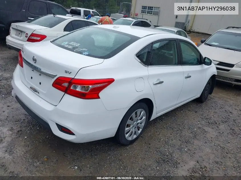 3n1ab7ap1hy296038 3N1AB7AP1HY296038 2017 Nissan Sentra Sv