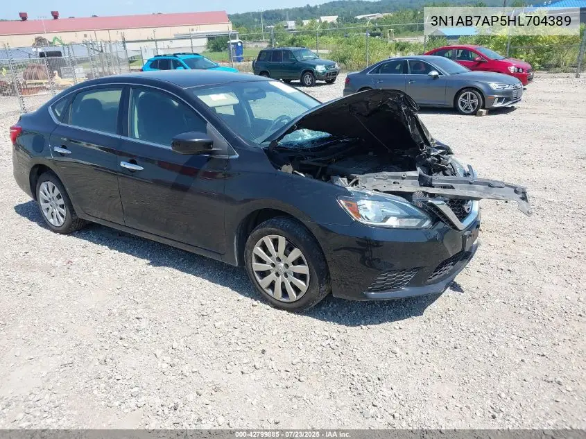 2017 Nissan Sentra Sv VIN: 3N1AB7AP5HL704389 Lot: 42799885