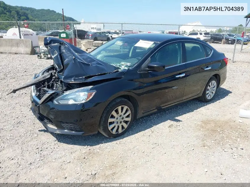 2017 Nissan Sentra Sv VIN: 3N1AB7AP5HL704389 Lot: 42799885