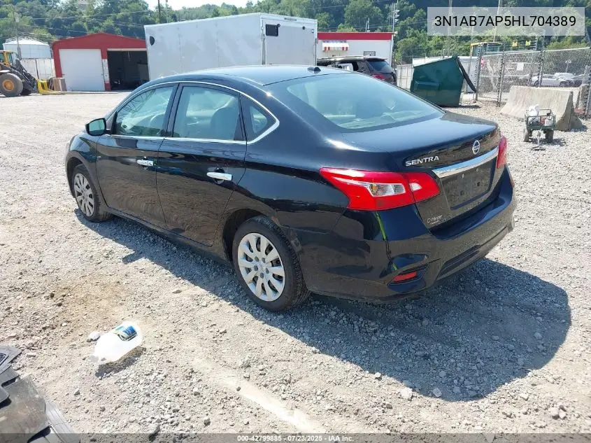 2017 Nissan Sentra Sv VIN: 3N1AB7AP5HL704389 Lot: 42799885