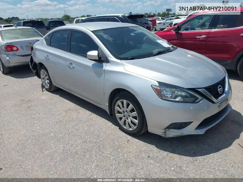 2017 Nissan Sentra S VIN: 3N1AB7AP4HY210091 Lot: 42820323