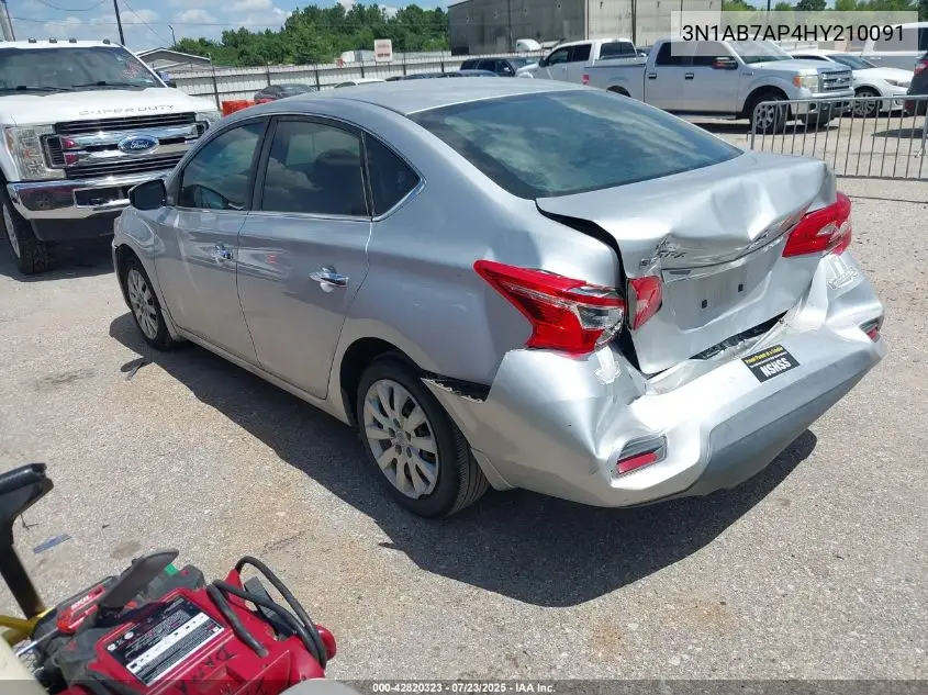 2017 Nissan Sentra S VIN: 3N1AB7AP4HY210091 Lot: 42820323