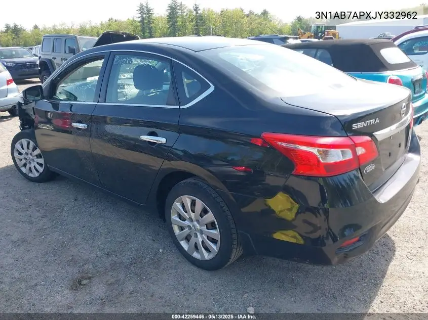2018 Nissan Sentra S VIN: 3N1AB7APXJY332962 Lot: 42259446
