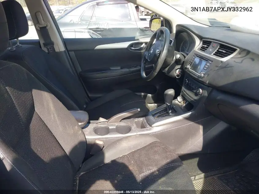 2018 Nissan Sentra S VIN: 3N1AB7APXJY332962 Lot: 42259446
