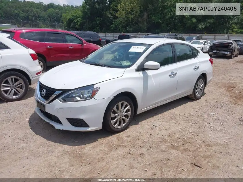2018 Nissan Sentra Sv VIN: 3N1AB7AP0JY240405 Lot: 42623959