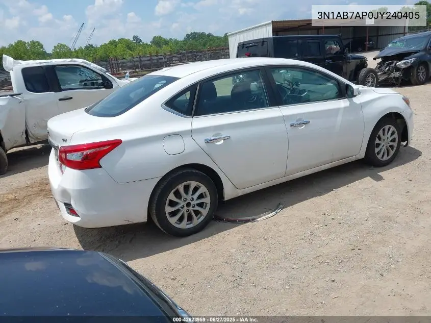2018 Nissan Sentra Sv VIN: 3N1AB7AP0JY240405 Lot: 42623959