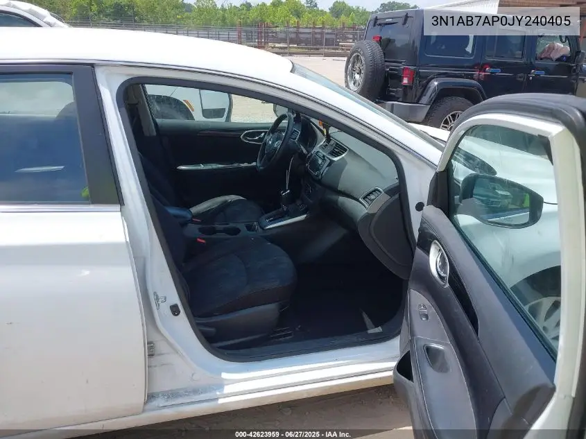 2018 Nissan Sentra Sv VIN: 3N1AB7AP0JY240405 Lot: 42623959
