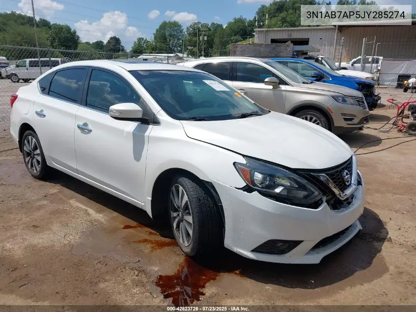 2018 Nissan Sentra Sl VIN: 3N1AB7AP5JY285274 Lot: 42823726