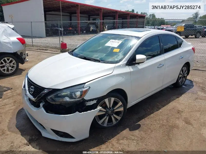 2018 Nissan Sentra Sl VIN: 3N1AB7AP5JY285274 Lot: 42823726