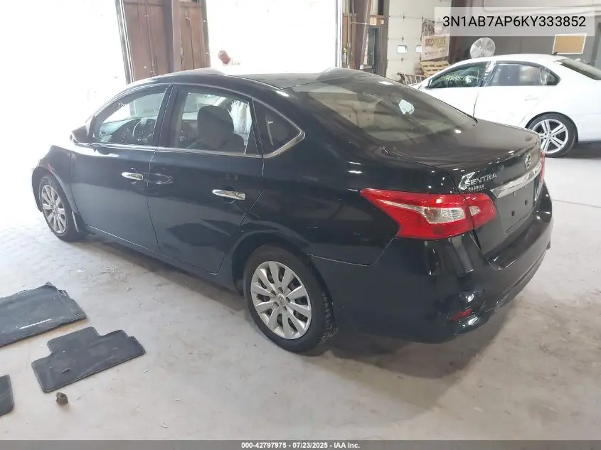 2019 Nissan Sentra S VIN: 3N1AB7AP6KY333852 Lot: 42797975