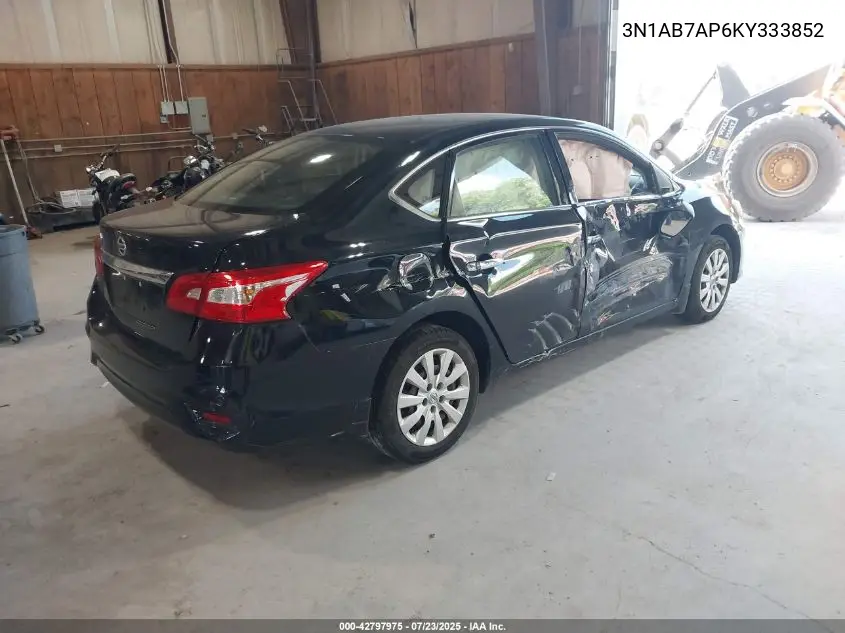 2019 Nissan Sentra S VIN: 3N1AB7AP6KY333852 Lot: 42797975