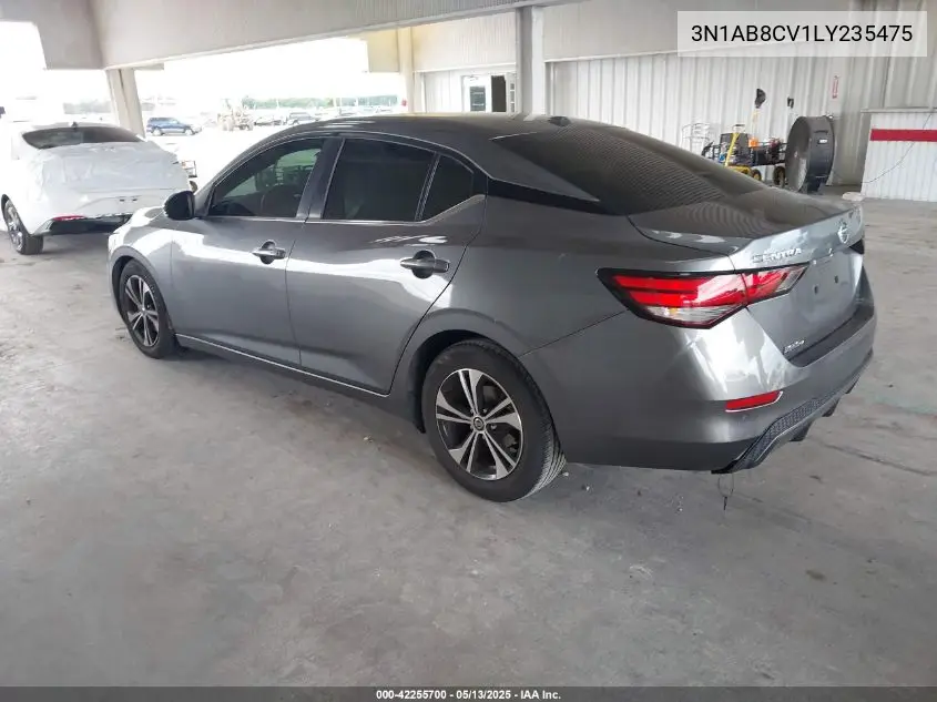 2020 Nissan Sentra Sv Xtronic Cvt VIN: 3N1AB8CV1LY235475 Lot: 42255700